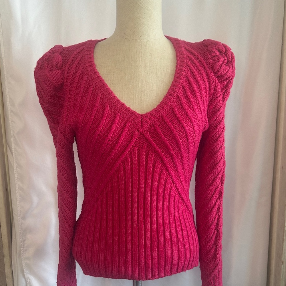 White House Black Market V-Neck Sweater - Red